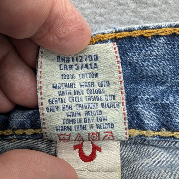 True Religion Jeans Mens 30 Straight Made in USA Distressed Zip Fly Horseshoe - Picture 16 of 16